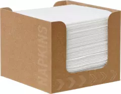 Duni 202942, Cardboard Dispenser with White Bio Dunisoft® Napkins