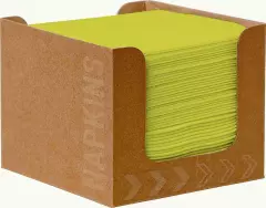 Duni 202944, Cardboard Dispenser, Kiwi-Colored Bio Dunisoft® Napkins