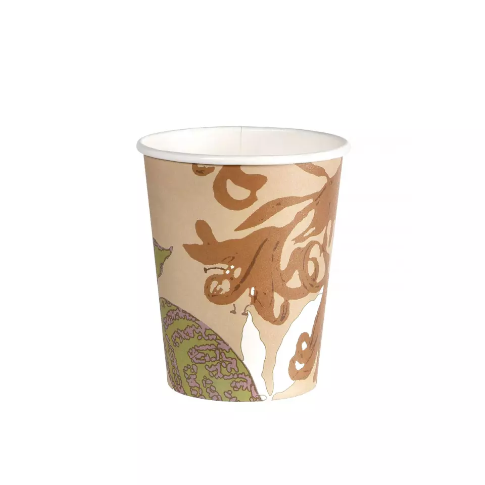Duni 208845, Garden Patterned Paper Cup, Cardboard/PLA, 24cl, image 1, gallery thumbnail