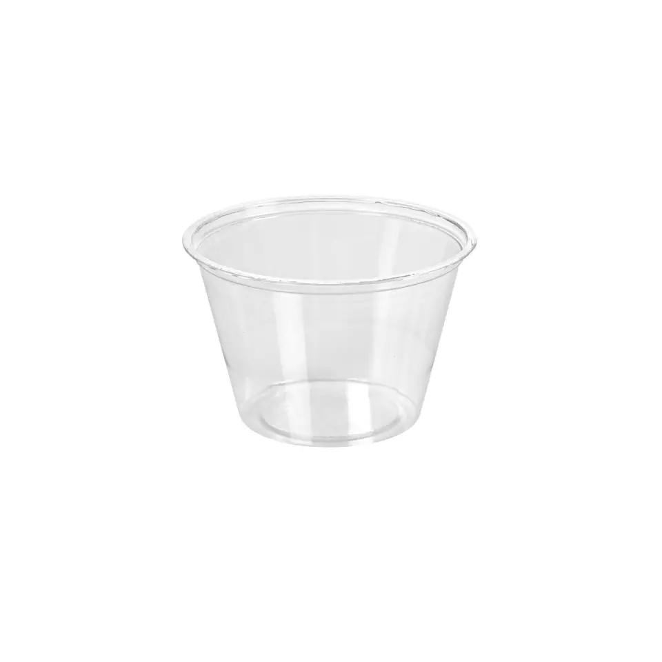 Duni 195972, Sauce Cup, Clear, rPET, 75 x 75 x 47mm, 120ml, image 1, gallery thumbnail
