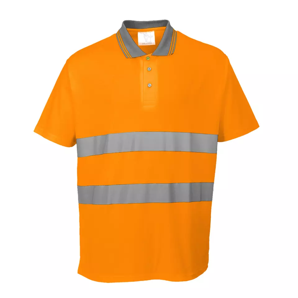Portwest S171ORR, Warnschutz Baumwoll-Comfort Polo-Shirt S/S, Orange, image 1, gallery thumbnail
