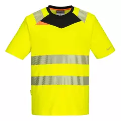 Portwest DX413YBR, DX4 Hi-Vis T-Shirt S/S, Yellow/Black