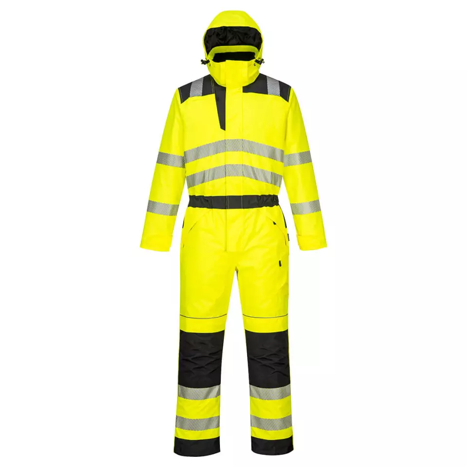 Portwest PW352YBR, PW3 Hi-Vis Winter Coverall, Yellow/Black, image 1, gallery thumbnail