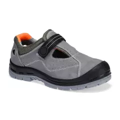 Portwest FW42GRR, Steel Cow Suede Leather Sandal S1 SR FO, Grey
