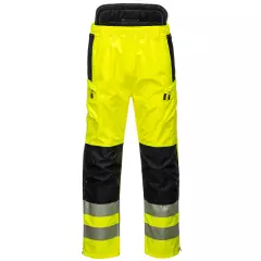 Portwest PW342YBR, PW3 Hi-Vis Extreme Rain Trousers, Yellow/Black