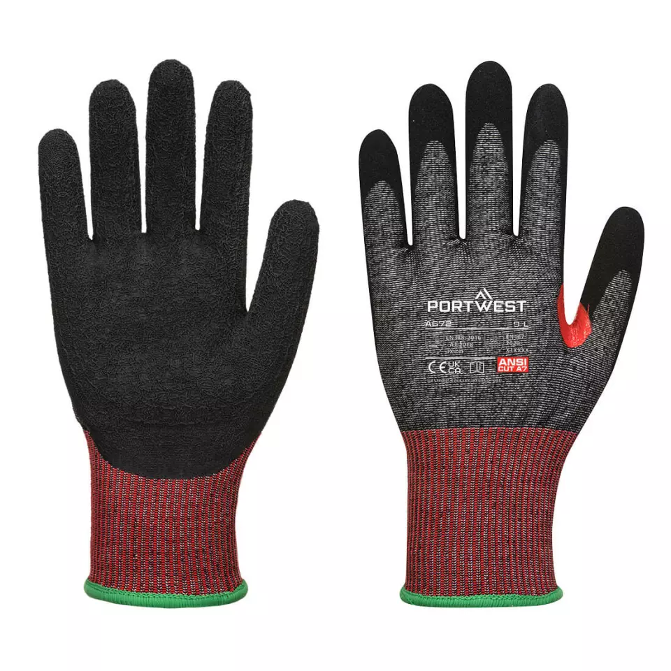 Portwest A672K8R, CS Cut F13 Nitrile Glove, Black, image 1, gallery thumbnail