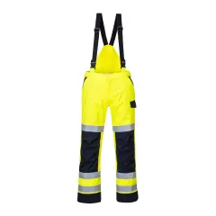 Portwest MV71YNR, Modaflame Rain Multi Norm Arc Trousers, Yellow/Navy