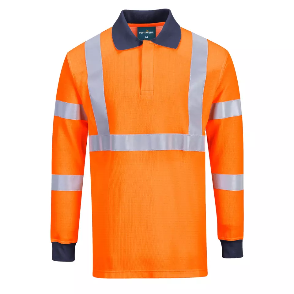 Portwest FR76ORR, FR Modaflame HVO Polotröja, orange, image 1, gallery thumbnail