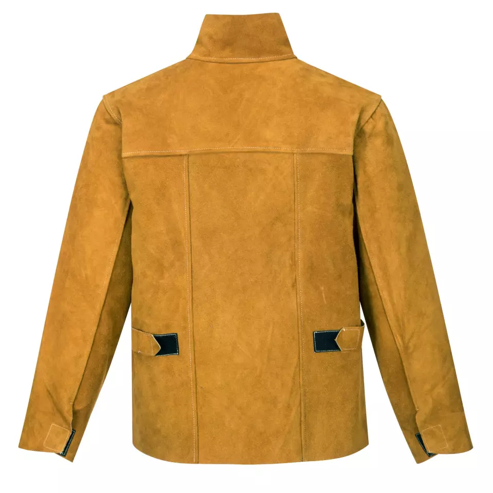 Portwest SW34TAR, Palosuojattu nahkainen hitsaustakki, beige, image 2, gallery thumbnail
