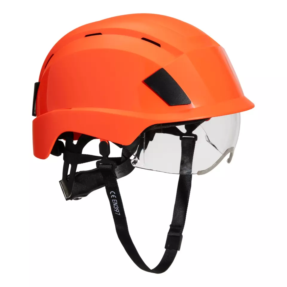 Portwest PS80ORR, Integrated Visor Helmet, Orange, image 1, gallery thumbnail