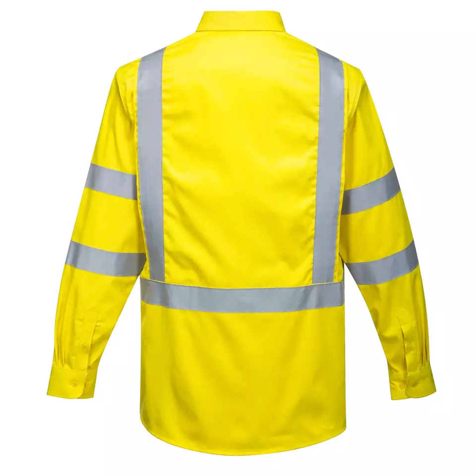 Portwest FR95YER, Bizflame 88/12 FR Hi-Vis Shirt, Yellow, image 2, gallery thumbnail
