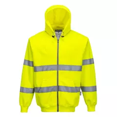 Portwest B305YER, Warnschutz-Kapuzenjacke, Gelb