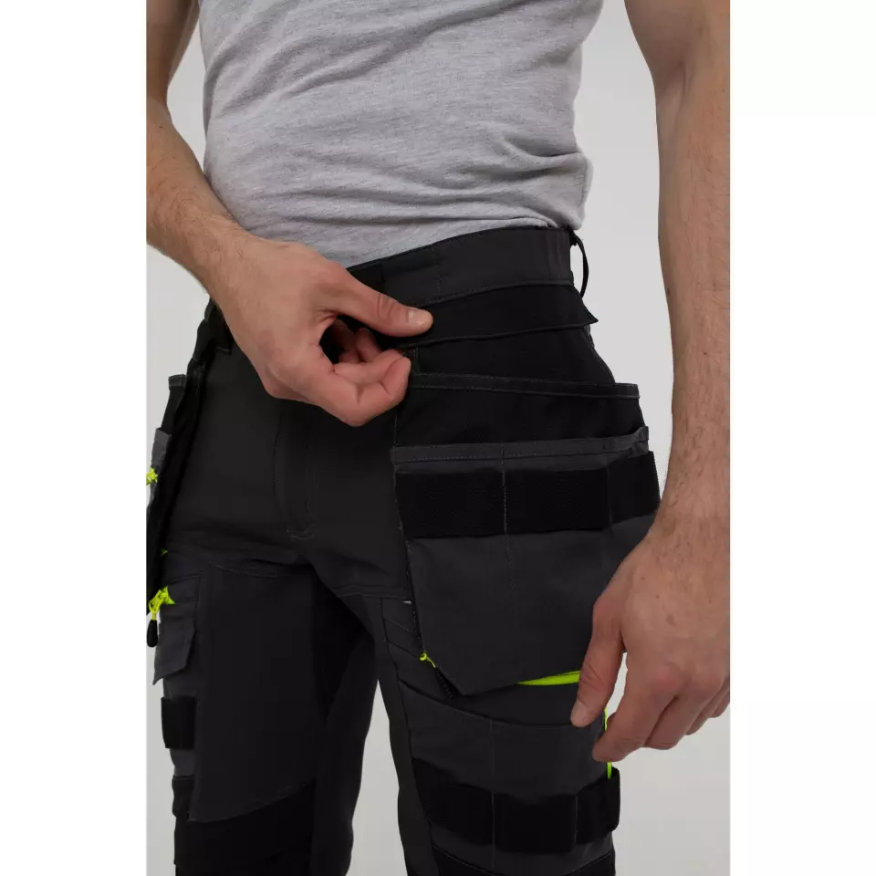 Portwest DX440BKR, DX4 Detachable Holster Pocket Trousers, Black, image 6, gallery thumbnail