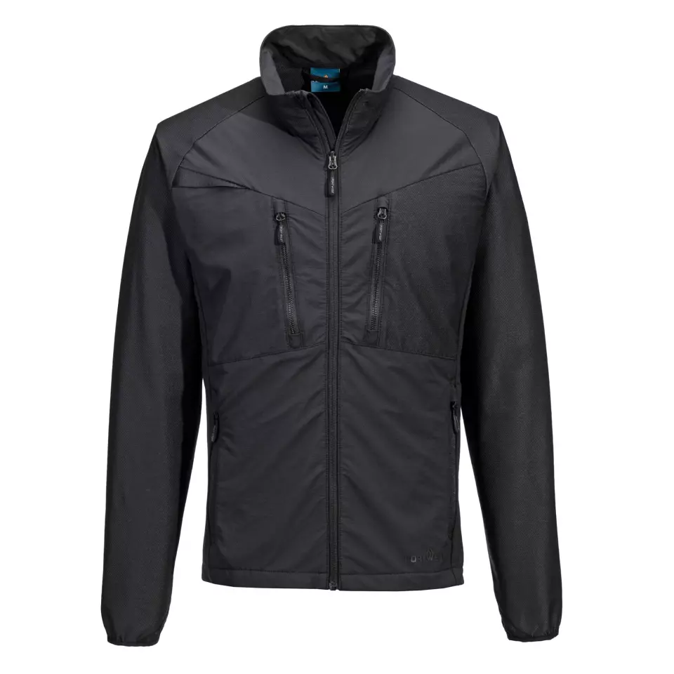 Portwest DX480ABR, DX4 Zip Lightweight Mid Layer, All Black, image 1, gallery thumbnail
