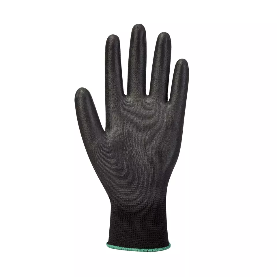 Portwest A120BKR, PU Palm Glove, Black, image 3, gallery thumbnail
