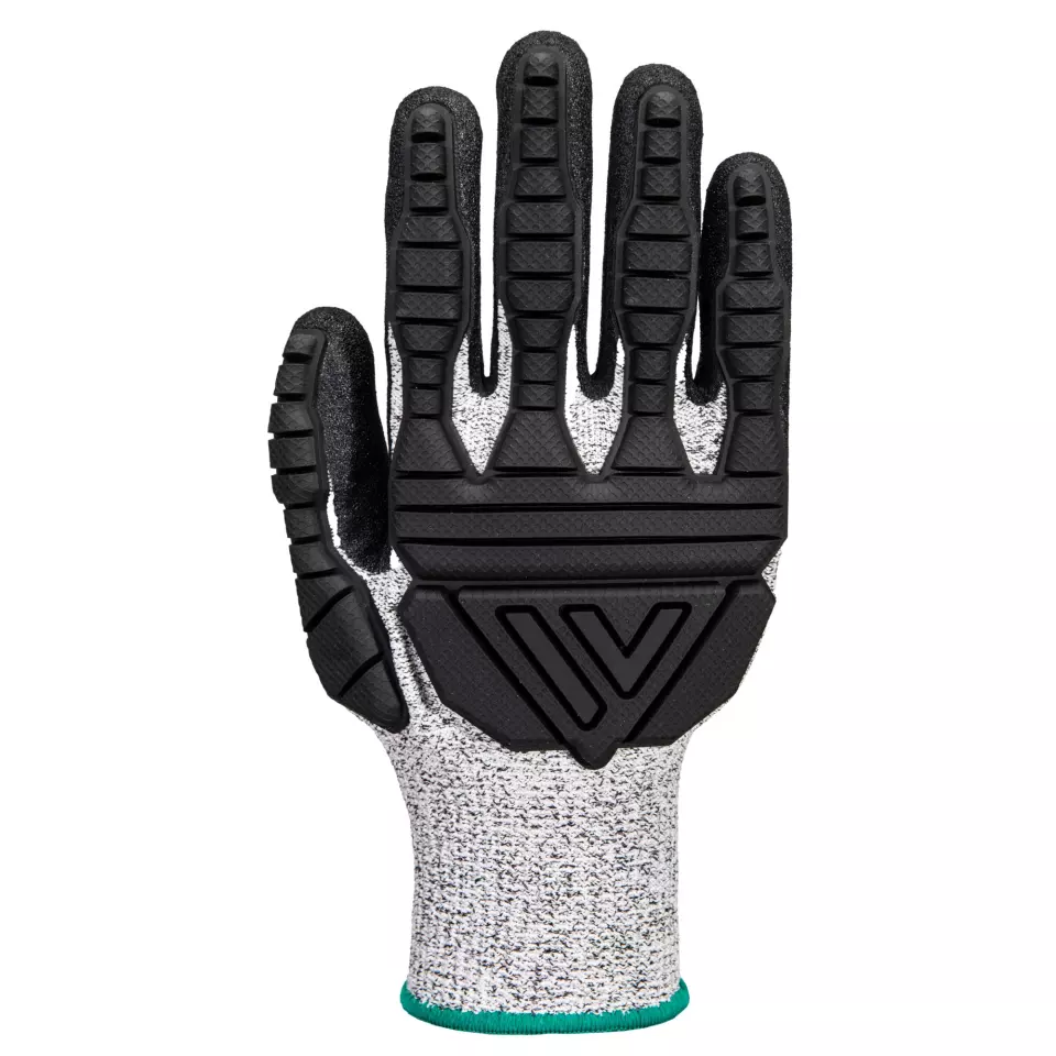 Portwest A723G8R, TPV Impact Cut Glove, Grey/Black, image 1, gallery thumbnail