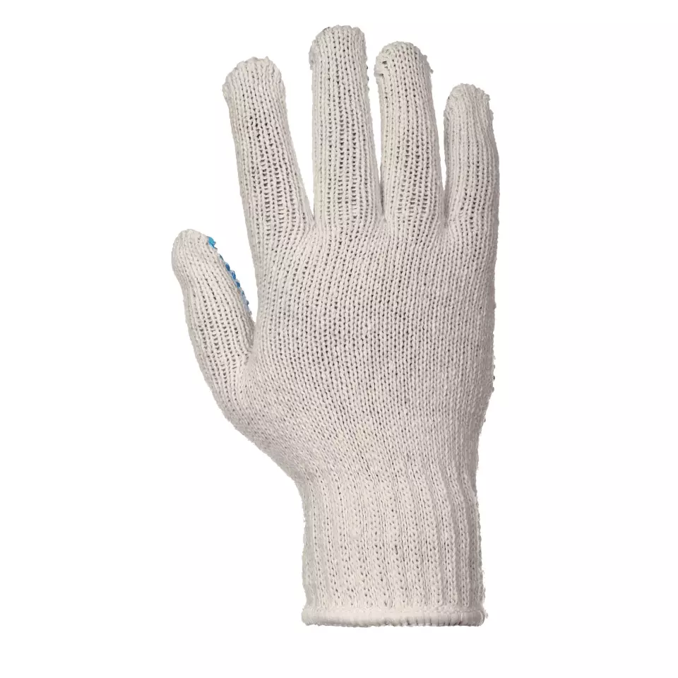 Portwest A111WBR, Klassischer Noppen-Handschuh, Weiß/Blau, image 1, gallery thumbnail