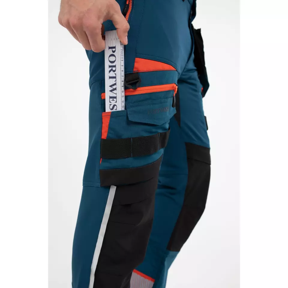 Portwest DX440MBR, DX4 Detachable Holster Pocket Trousers, Metro Blue, image 3, gallery thumbnail