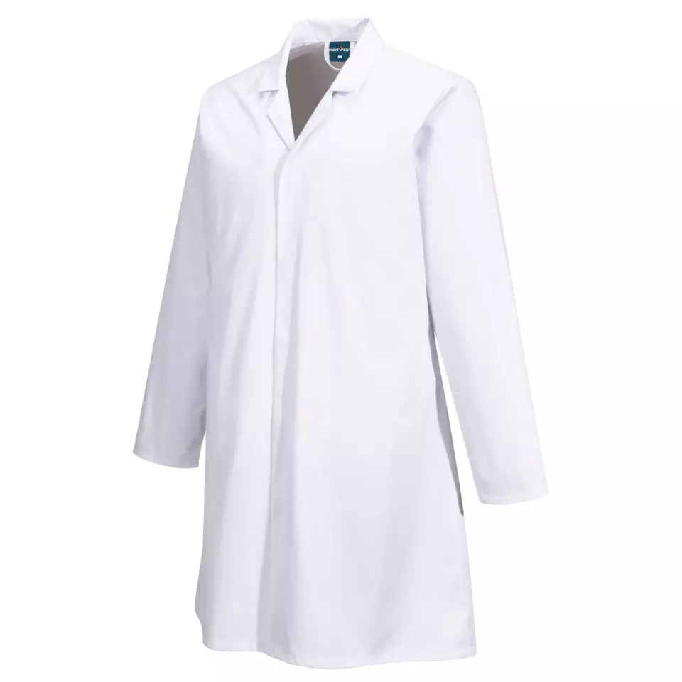 Portwest 2210WHR, Food Industry No Pocket Coat, White, image 3, gallery thumbnail