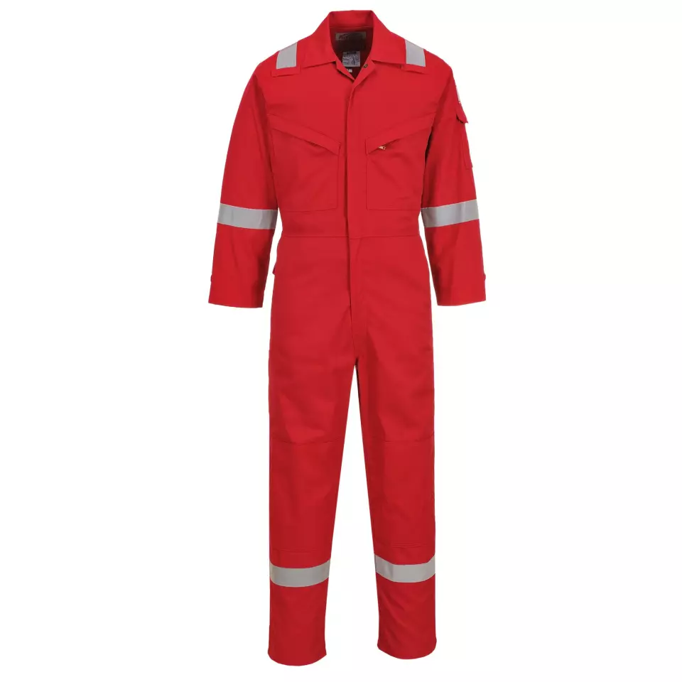 Portwest FR28RER, Bizflame Leichtgewicht-Antistatischer Flammhemmender Overall 280g, Rot, image 1, gallery thumbnail