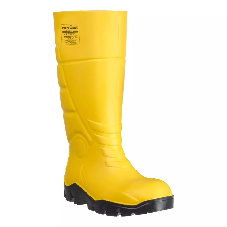 Portwest FD95YER, PU Safety Wellington S5 FO CI SR, Yellow, image 1, gallery thumbnail