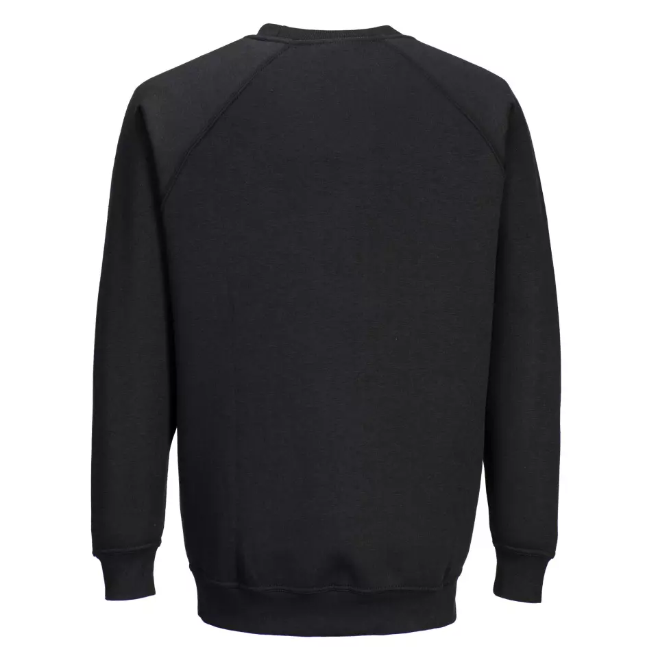 Portwest B300BKR, Roma Sweatshirt, Black, image 2, gallery thumbnail