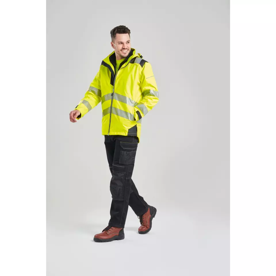 Portwest PW365YBR, PW3 Hi-Vis 3-in-1 Jacket, Yellow/Black, image 4, gallery thumbnail