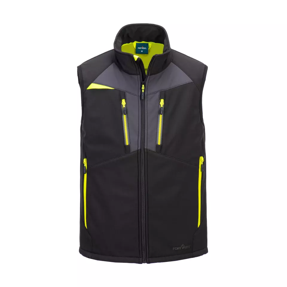 Portwest DX476BKR, DX4 Softshell Bodywarmer (3L), Black, image 1, gallery thumbnail
