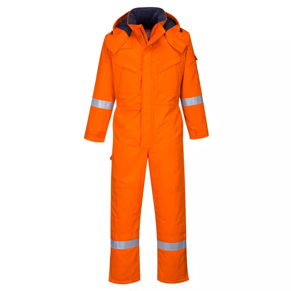 Portwest FR53ORR, Bizflame Work Anti-Static FR Winter Coverall, Orange, image 1, gallery thumbnail