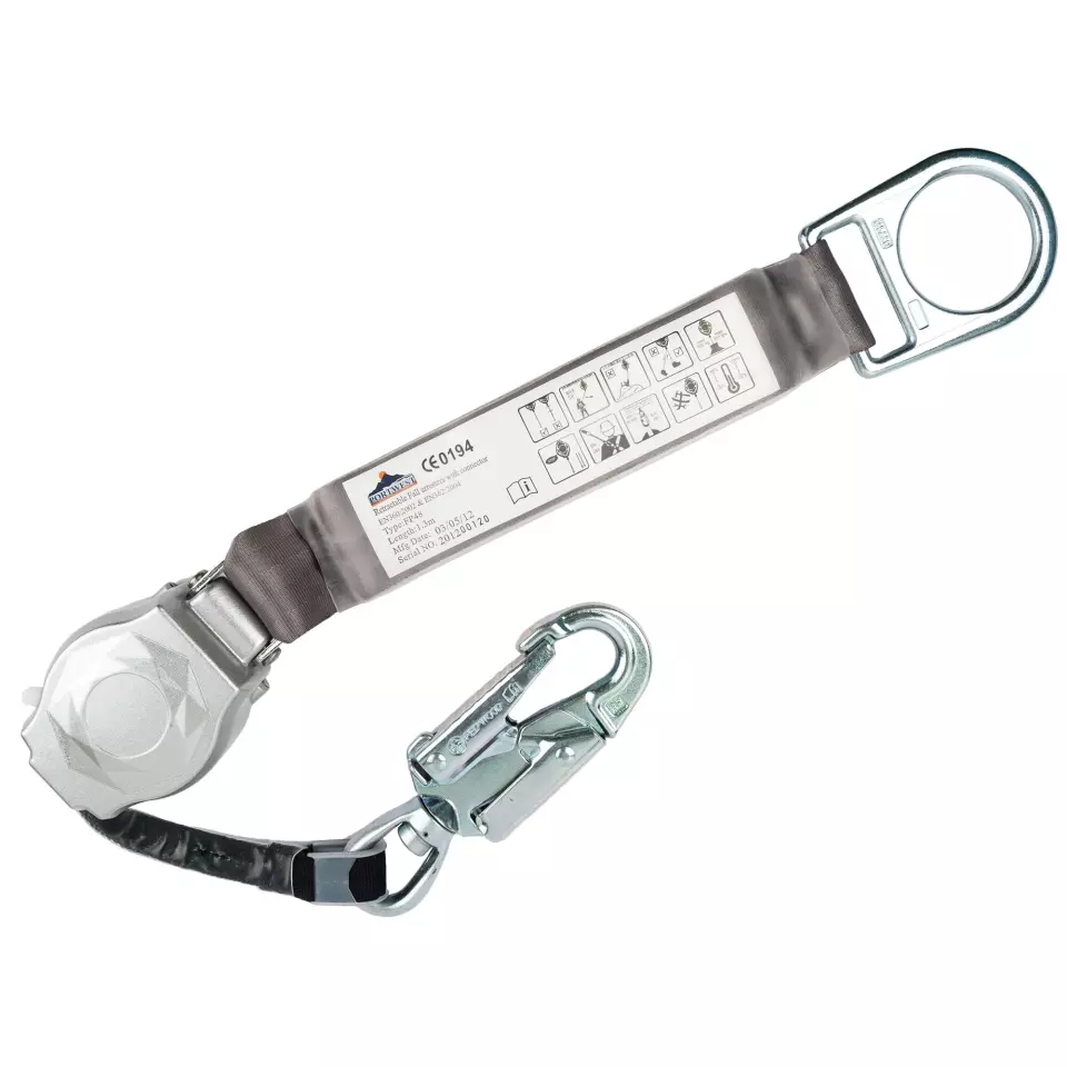 Portwest FP48BKR, Self Retract 1.35m Lifeline, Black, image 2, gallery thumbnail
