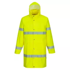 Portwest H442YER, Hi-Vis Rain Coat 100cm, Yellow
