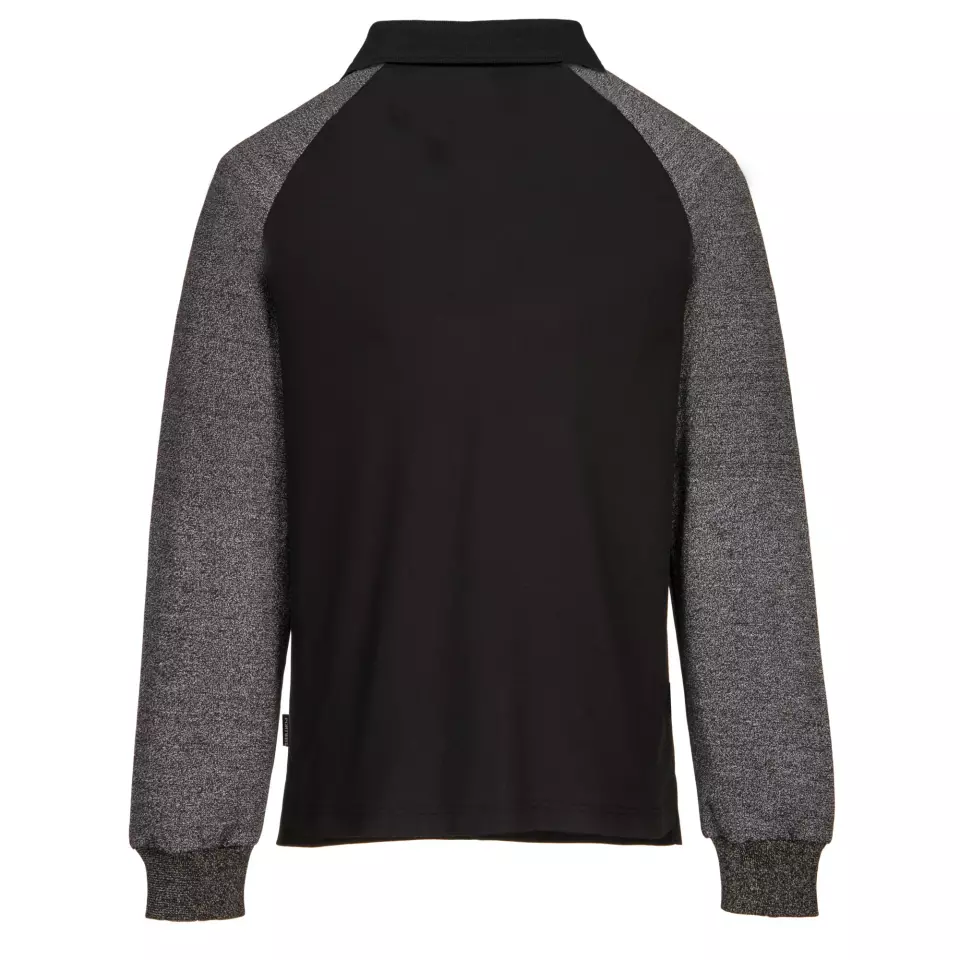 Portwest CR15BKR, Polo Shirt with Cut Resistant Sleeves, Black, image 1, gallery thumbnail