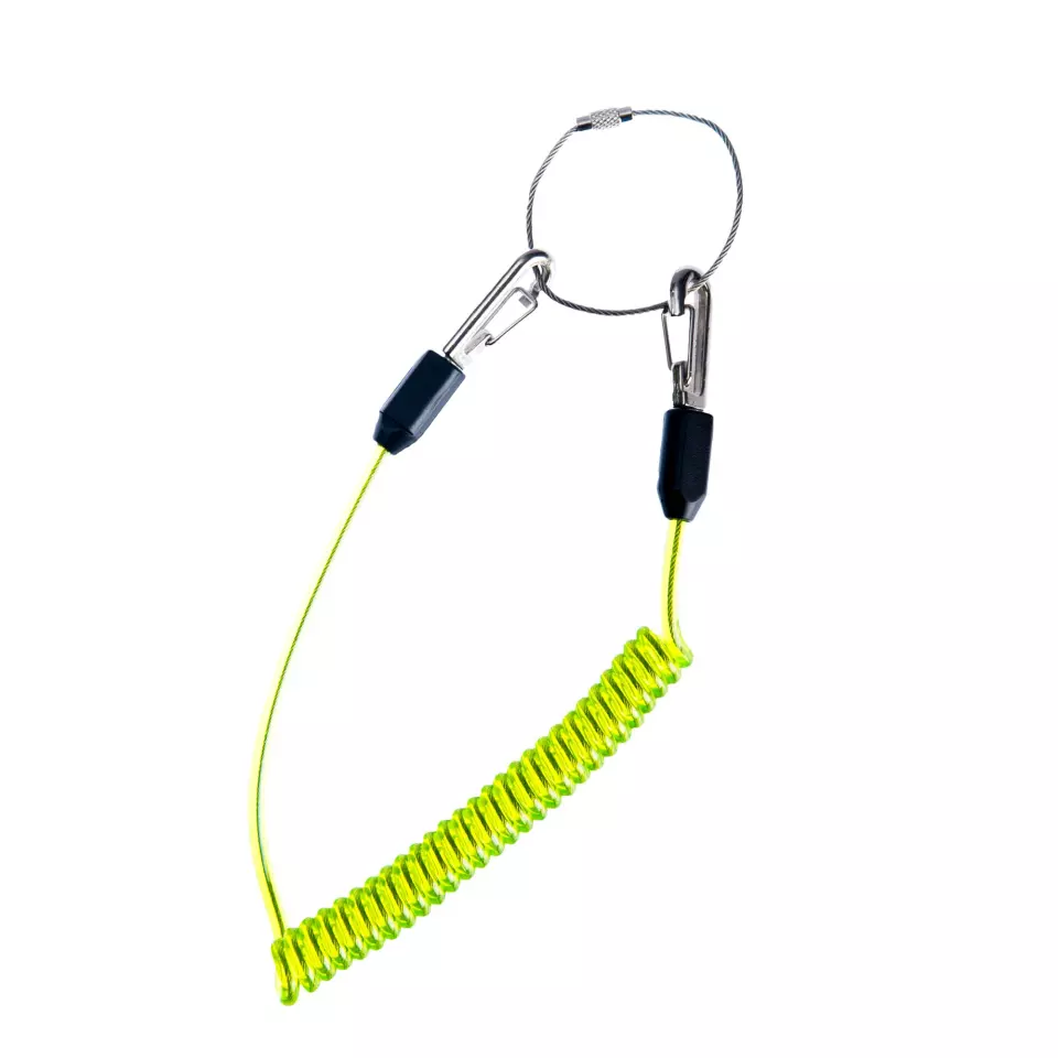 Portwest FP46GNR, Coiled Tool Lanyard, Green, image 1, gallery thumbnail