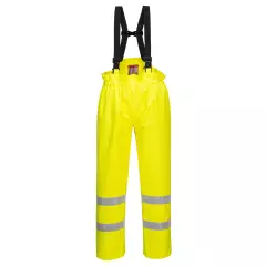Portwest S780YER, Bizflame Rain Unlined Hi-Vis Antistatic FR Trousers, Yellow