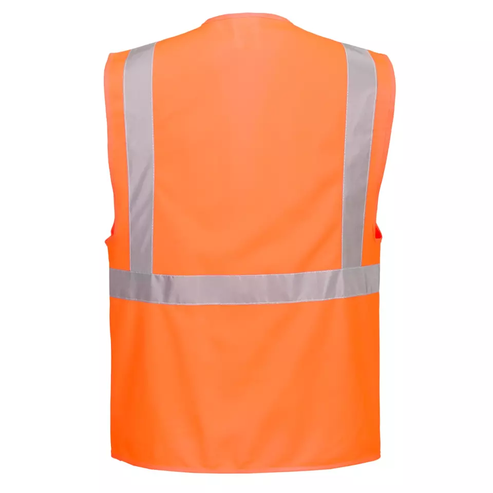 Portwest S476ORR, Berlin Hi-Vis Executive Vest, Orange, image 3, gallery thumbnail