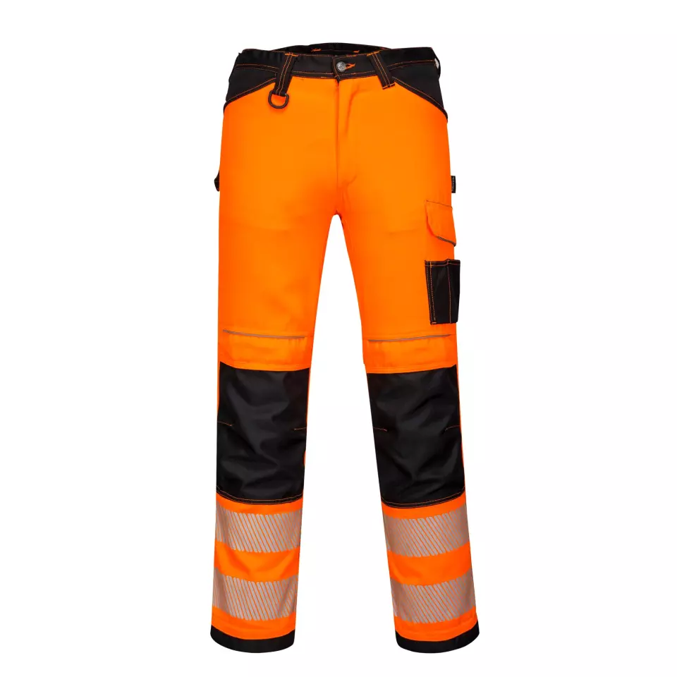 Portwest PW340OBR, PW3 Hi-Vis Work Trousers, Orange/Black, image 1, gallery thumbnail