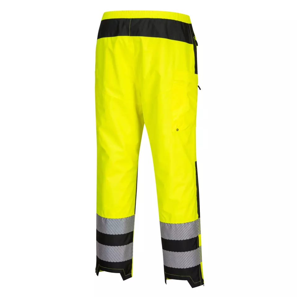Portwest PW386YBR, PW3 Hi-Vis Women's Rain Trousers, Yellow/Black, image 5, gallery thumbnail