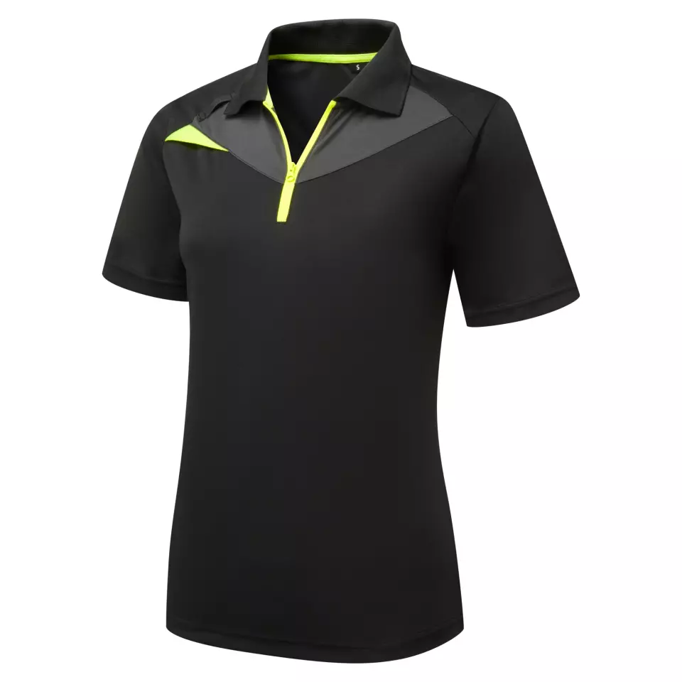 Portwest DX409BKR, DX4 Damen Poloshirt Kurzarm, Schwarz, image 3, gallery thumbnail