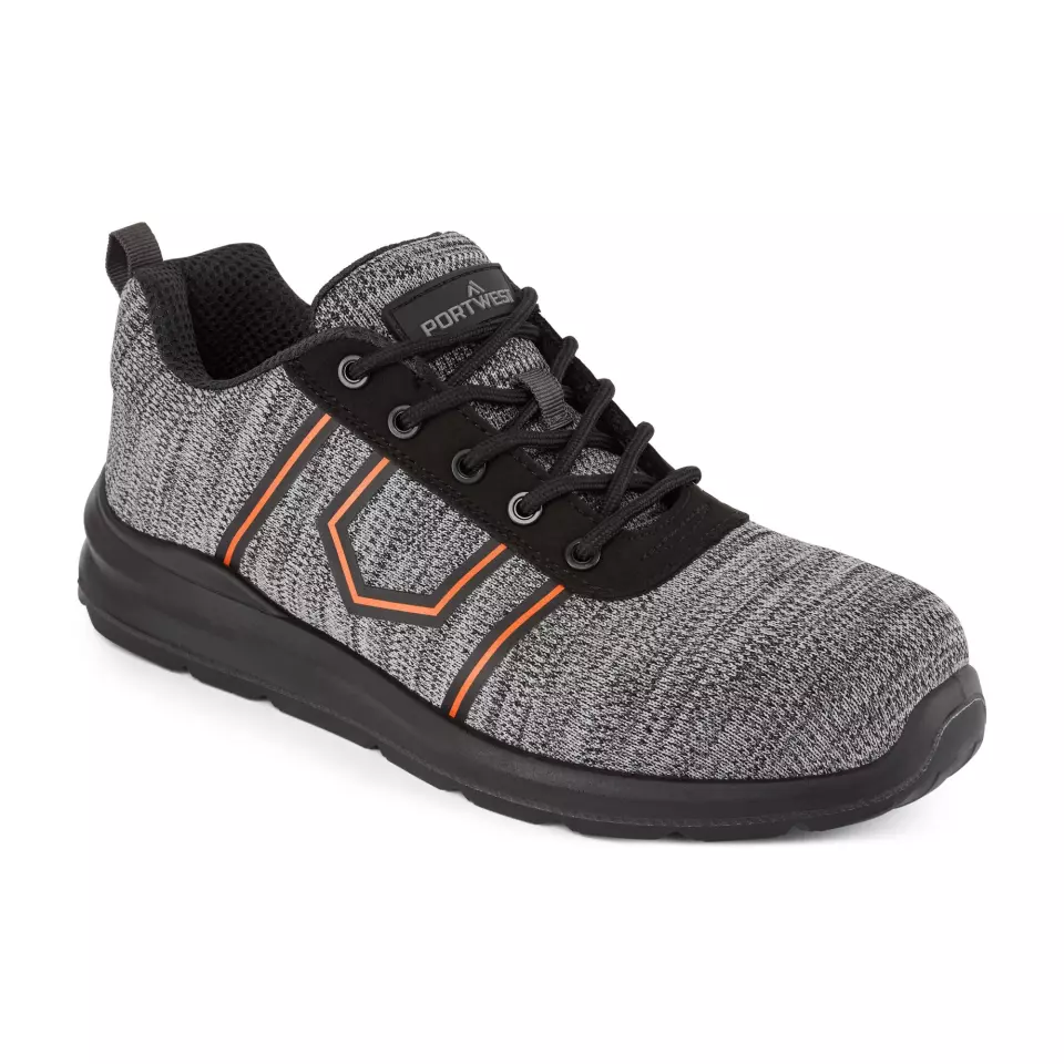 Portwest FC25GRR, Composite Textile Trainer S3S FO SR, Grey, image 3, gallery thumbnail