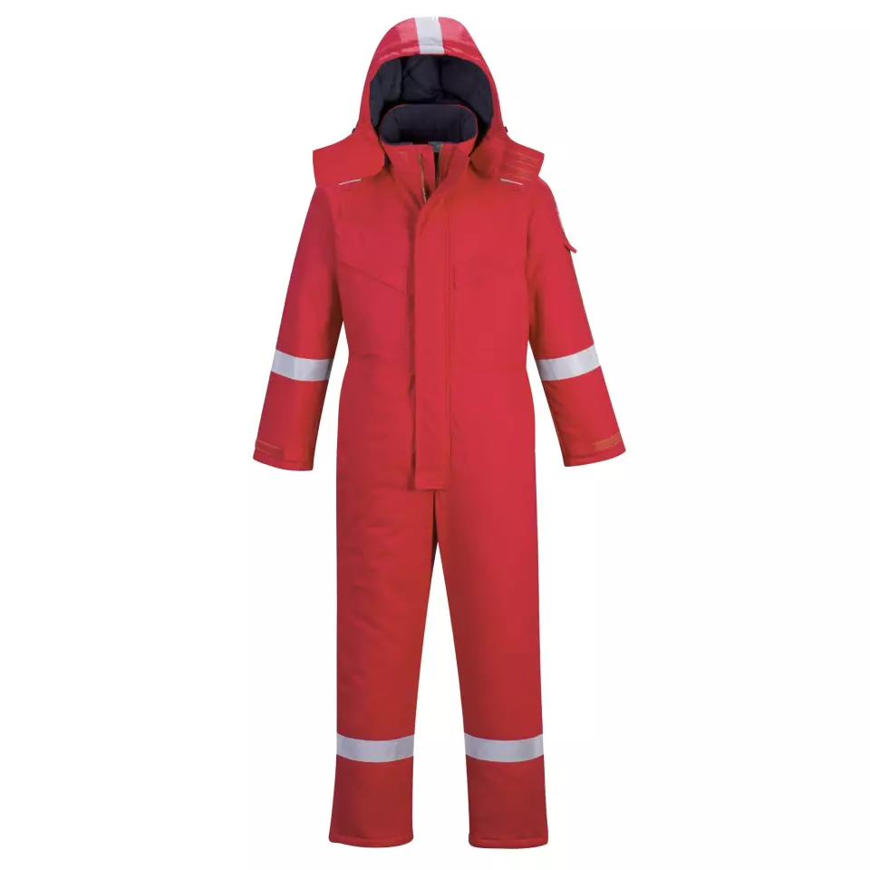 Portwest FR53RER, Bizflame Work Anti-Static FR Winter Coverall, Red, image 1, gallery thumbnail