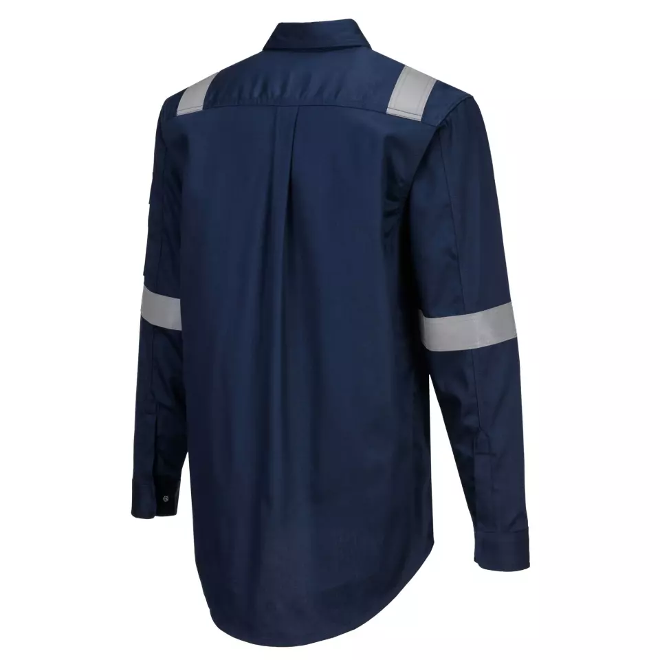 Portwest FR720NAR, Bizflame Work Lightweight Anti-Static FR Shirt, Navy, image 6, gallery thumbnail