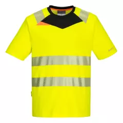 Portwest DX413YBR, DX4 Hi-Vis T-Shirt S/S, Yellow/Black