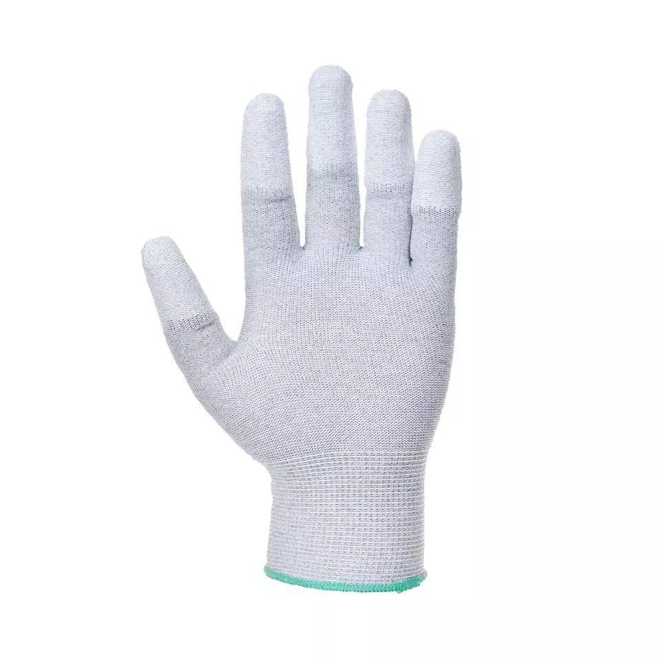 Portwest A198GRR, Antistatic PU Fingertip Glove, Grey, image 2, gallery thumbnail