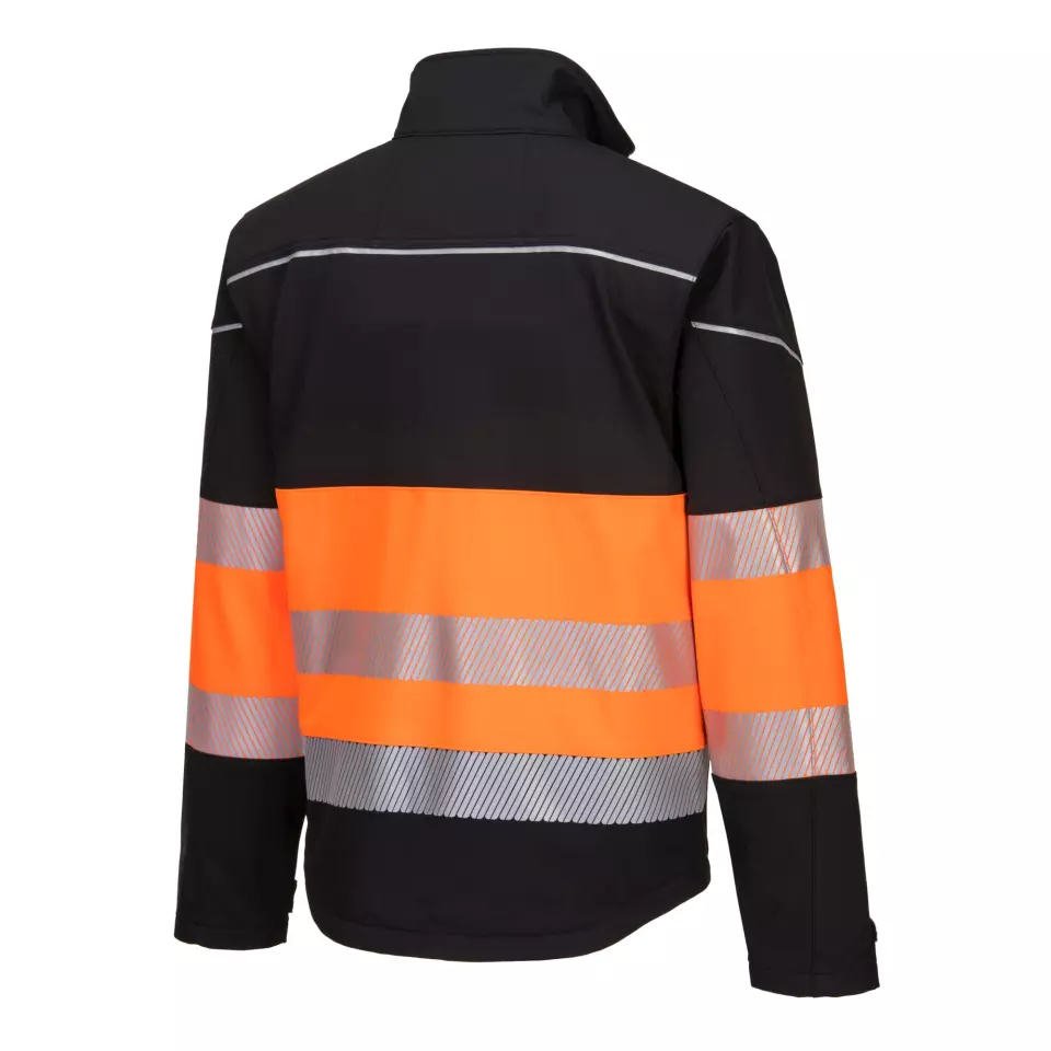Portwest PW375BKO, PW3 Hi-Vis Class 1 Softshell (3L), Black/Orange, image 3, gallery thumbnail