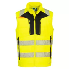 Portwest DX479YBR, DX4 Warnschutz Hybrid-Steppweste, Gelb/Schwarz
