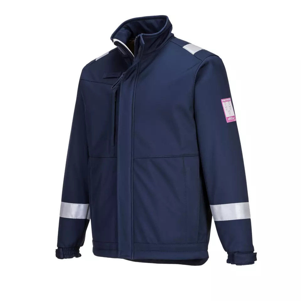 Portwest MV73NAR, Modaflame Softshell Jacket, Navy, image 4, gallery thumbnail
