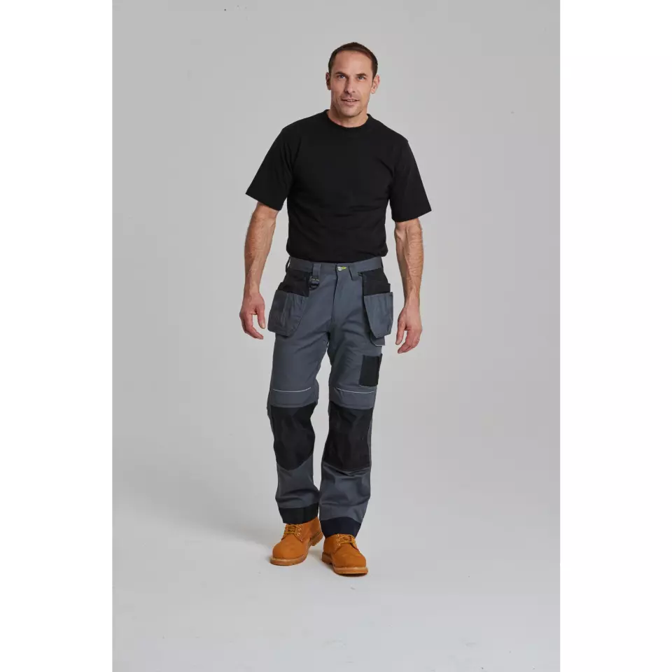 Portwest T602ZBR, PW3 Holster Work Trousers, Zoom Grey/Black, image 3, gallery thumbnail