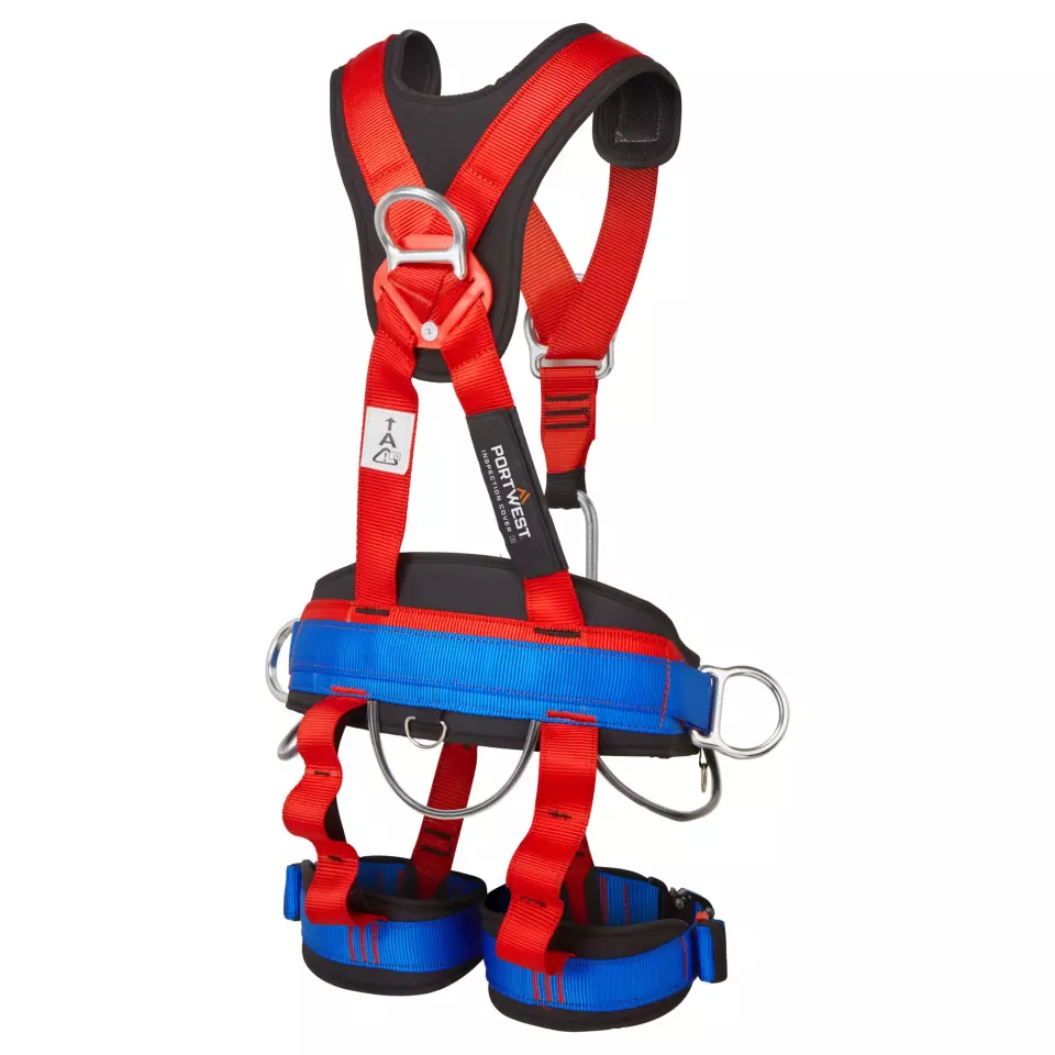 Portwest FP19RER, 4 Point Comfort Plus Harness, Red, image 7, gallery thumbnail