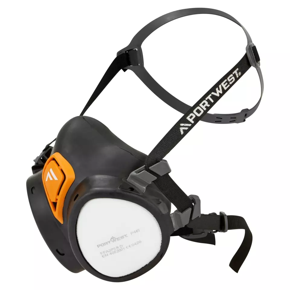 Portwest P440BKR, A2P3 Ready to use Half Mask, Black, image 2, gallery thumbnail