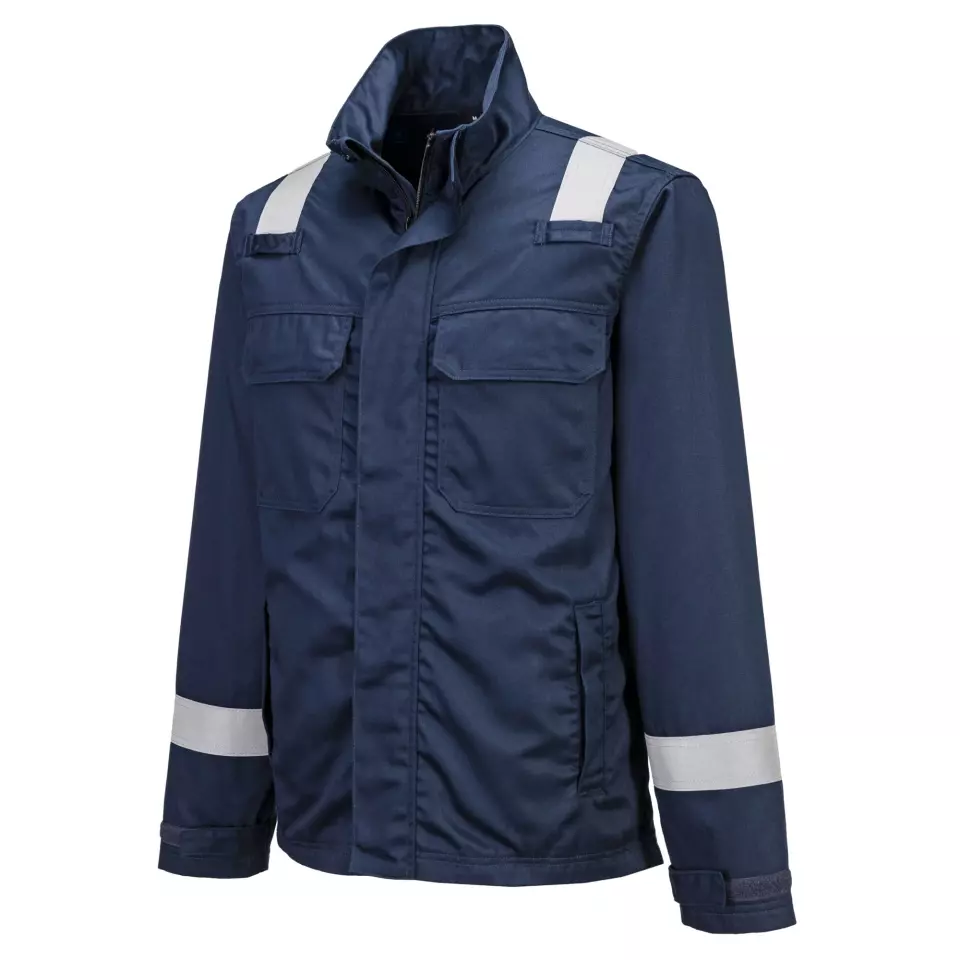 Portwest FR609NAR, Bizflame Work Chemical Resistant FR Jacket, Navy, image 4, gallery thumbnail